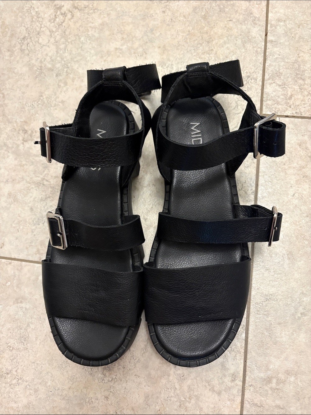 Black Strappy Sandals by MIADAS - Casual Women’s Sandals